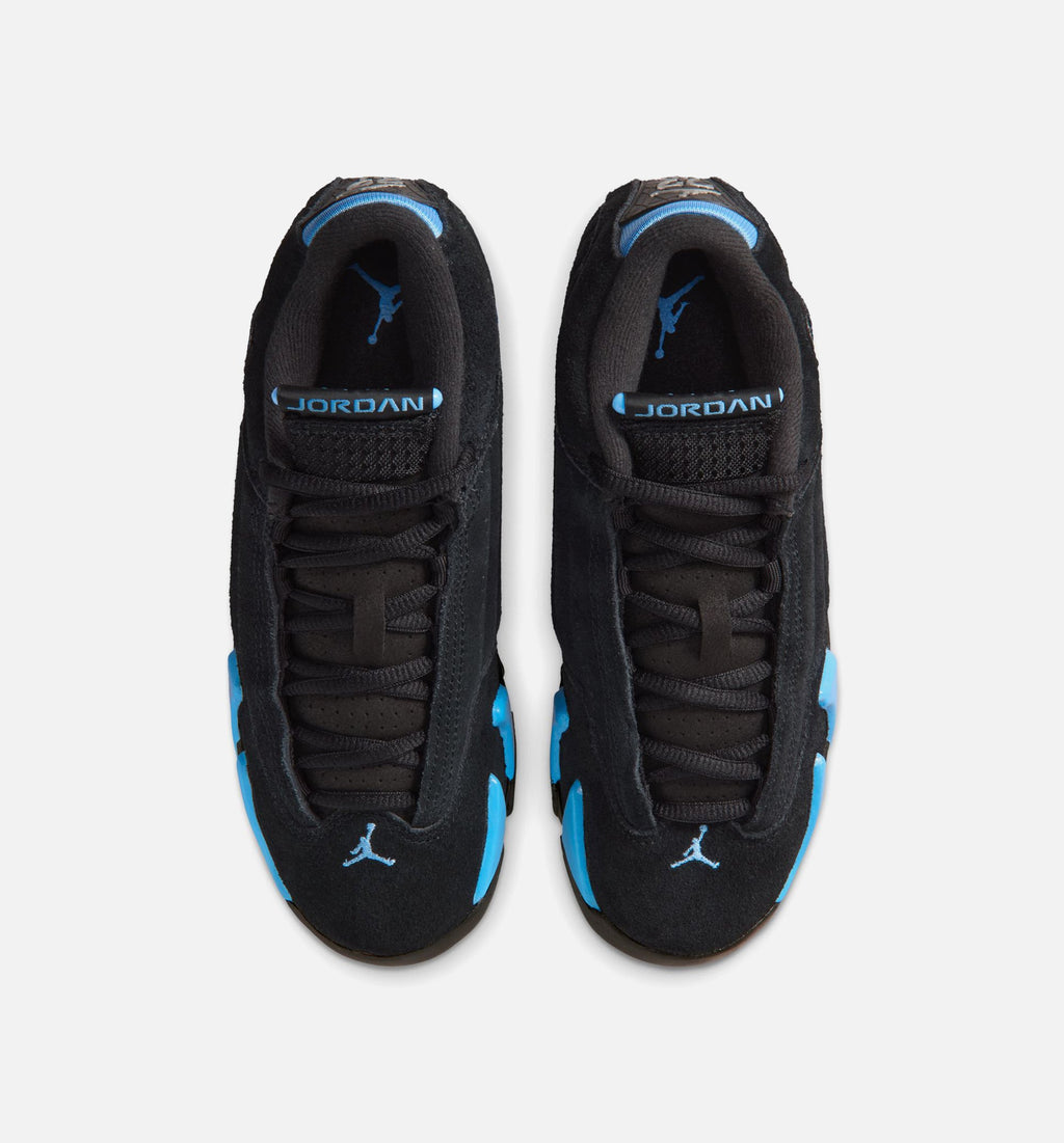 Air Jordan 14 Retro Black University Blue Grade School Sneakers - Black / White / University Blue