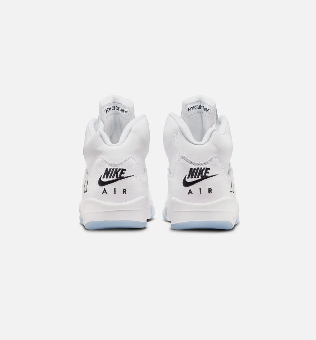 Air Jordan 5 Retro OG White Metallic Men's Sneakers - White / Metallic Silver / Black