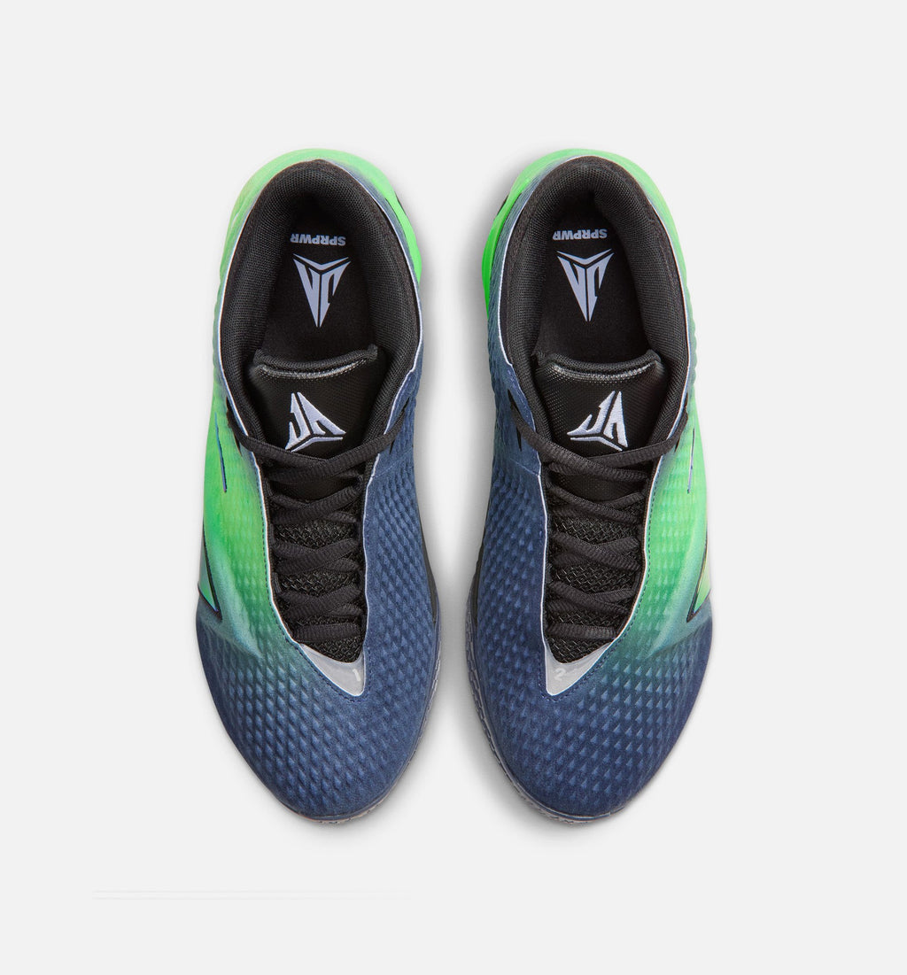 JA 4 Nightmare Men's Sneakers - Obsidian / Black / Voltage Green / Metallic Silver