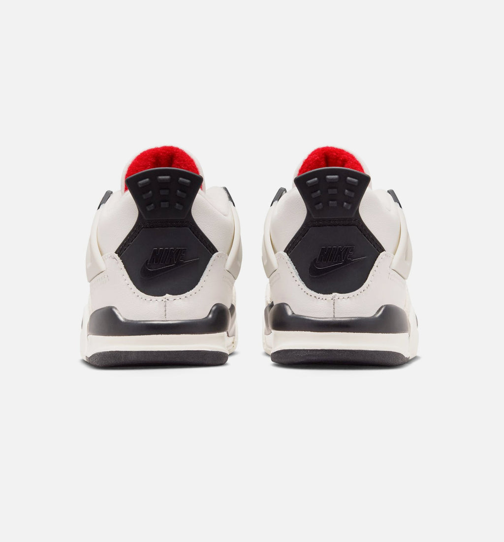 Air Jordan 4 Retro Flight Club Infant & Toddler Sneakers - Sail / Black / University Red