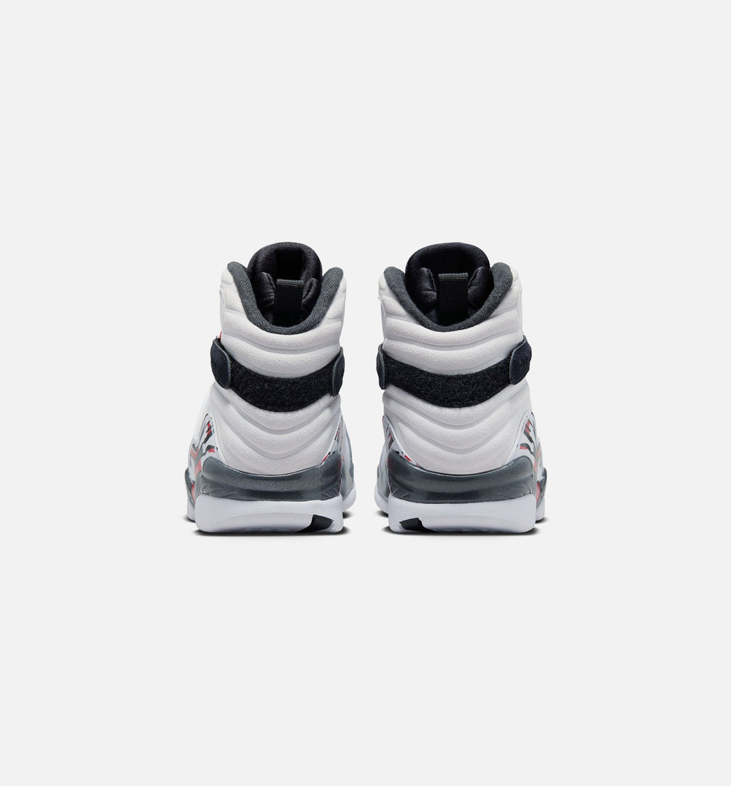 Air Jordan 8 Retro White and True Red Men's Sneakers - White / Black / True Red
