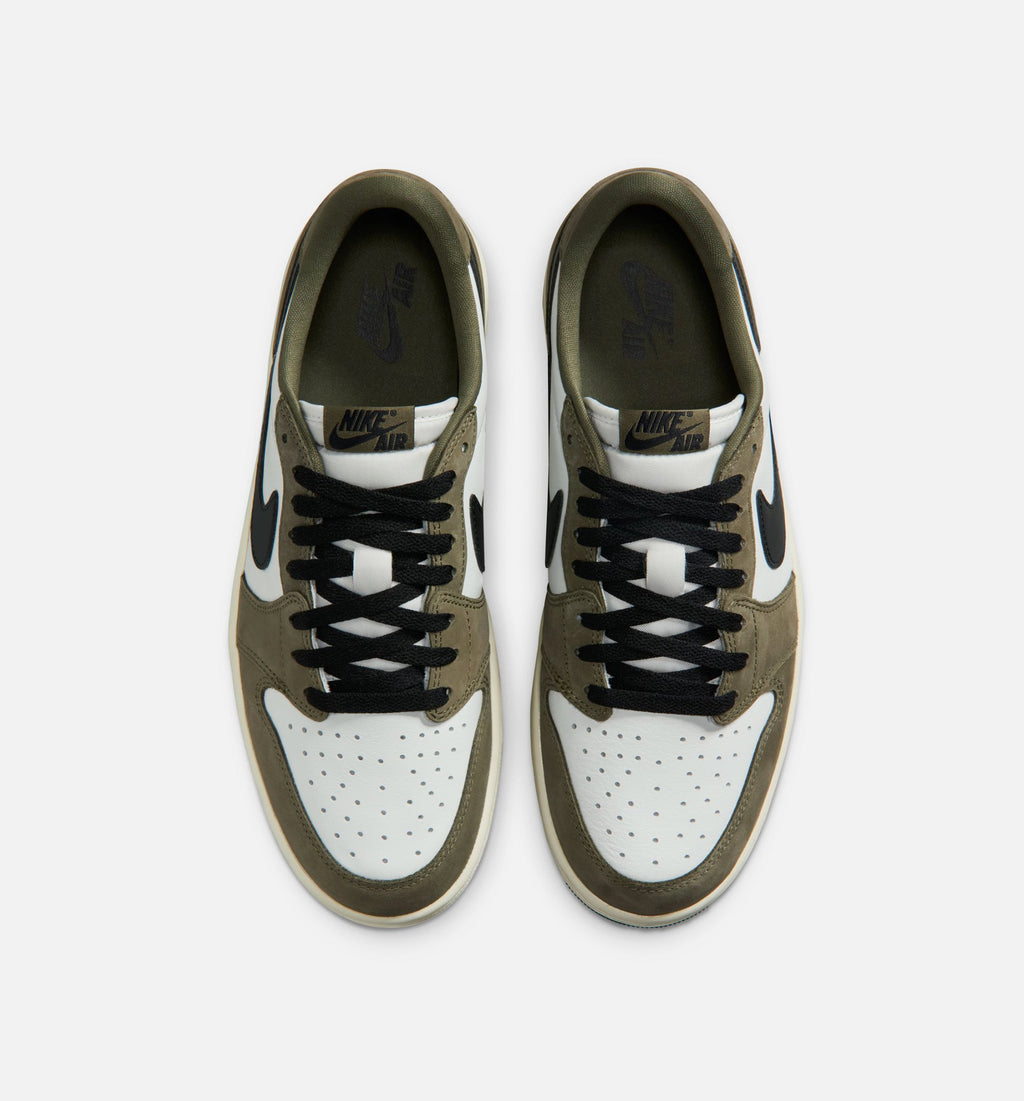 Air Jordan 1 Low OG Men's Sneakers - Medium Olive / Black / Summit White / Sail