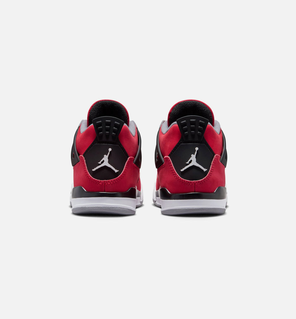 Air Jordan 4 Retro Toro Bravo Preschool Sneakers - Fire Red / White / Black / Cement Grey