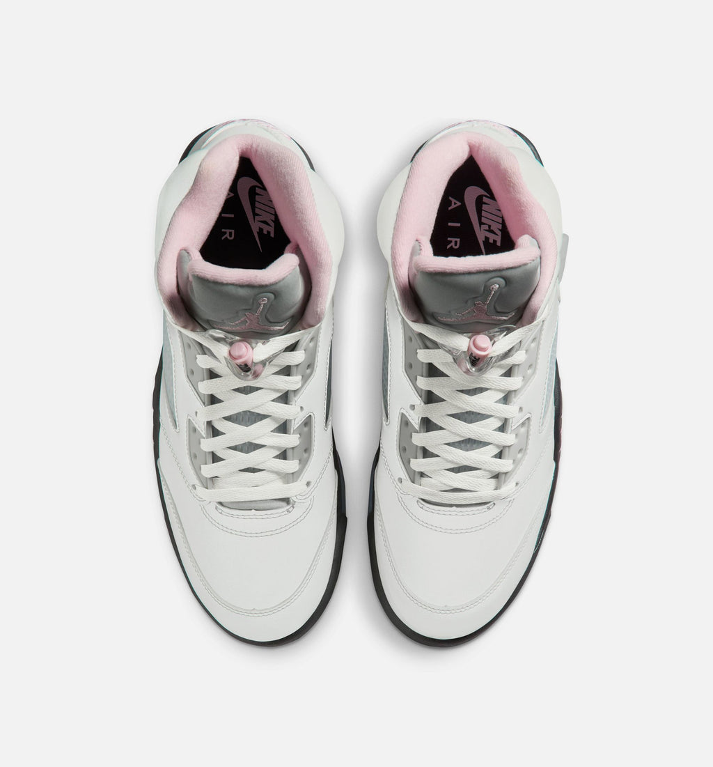 Air Jordan 5 Retro Medium Soft Pink Men's Sneakers - White / Soft Pink / Black