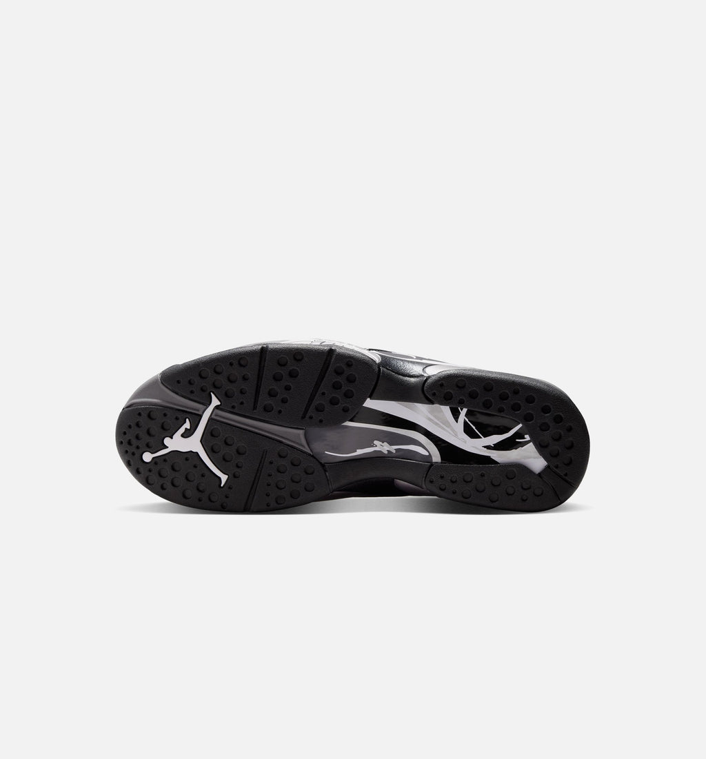 Air Jordan 8 Retro Chrome Men's Sneakers - Black / White / Light Graphite