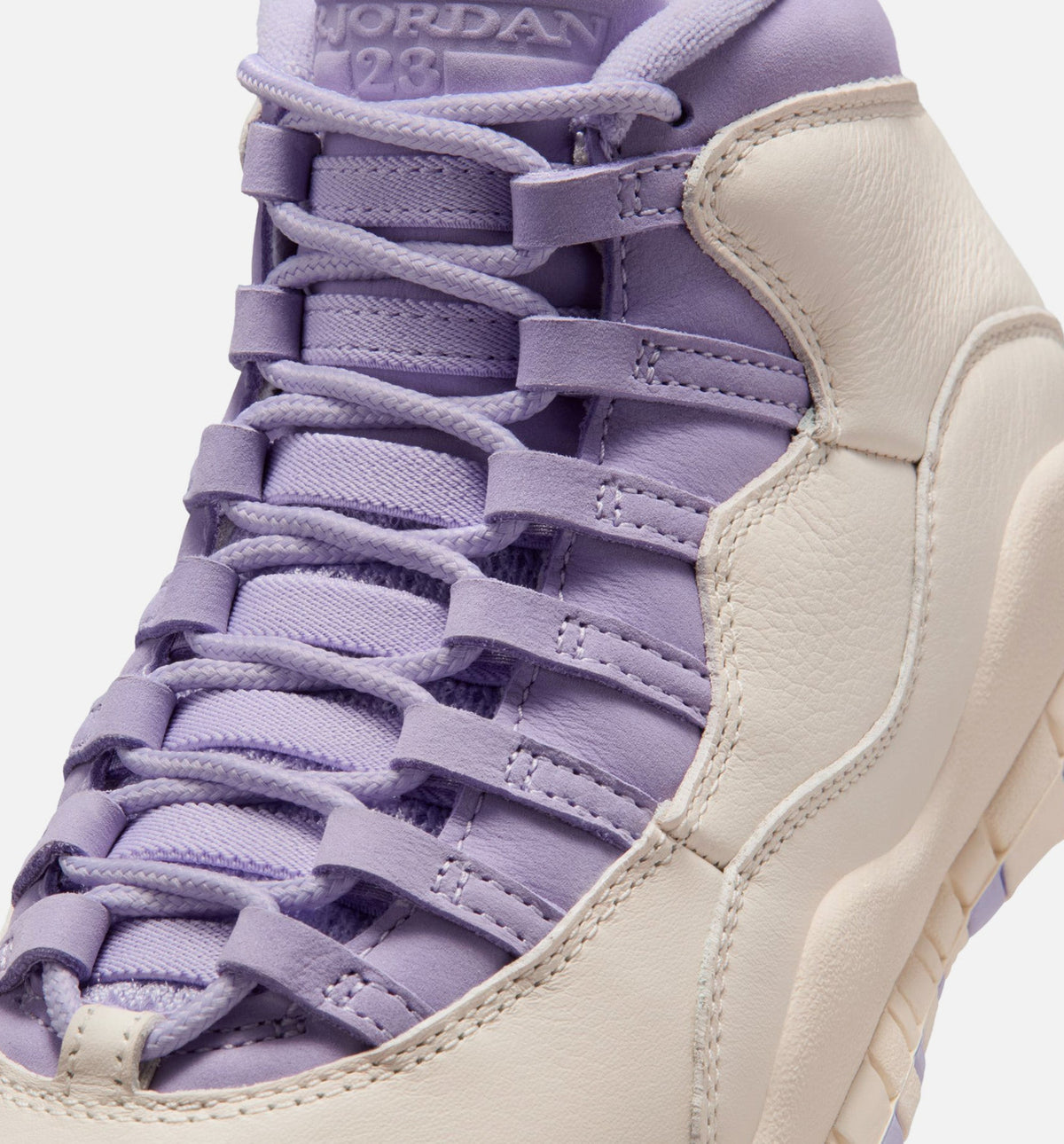Air Jordan 10 Retro Hydrangeas Women's Sneakers - Chalk / Hydrangeas / Wild Grape