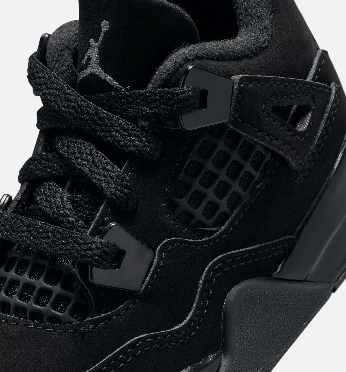 Air Jordan 4 Retro Black Cat Infant & Toddler Sneakers - Black / Light Graphite