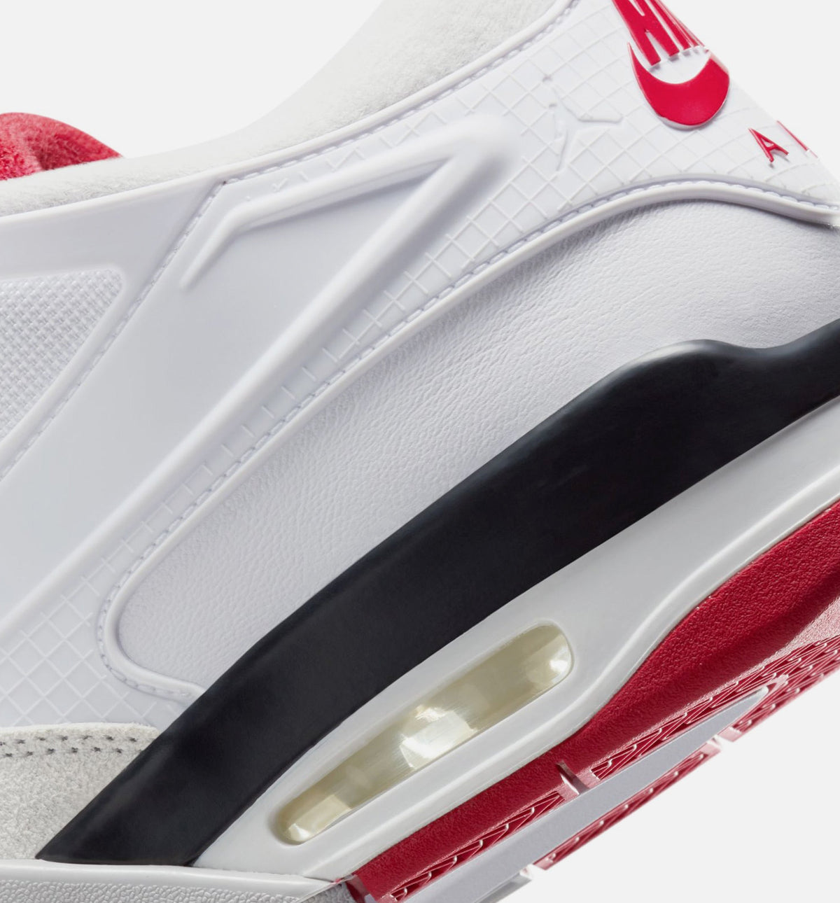 Air Jordan 4 RM Men's Sneakers - White / Black / Neutral Grey / Varsity Red