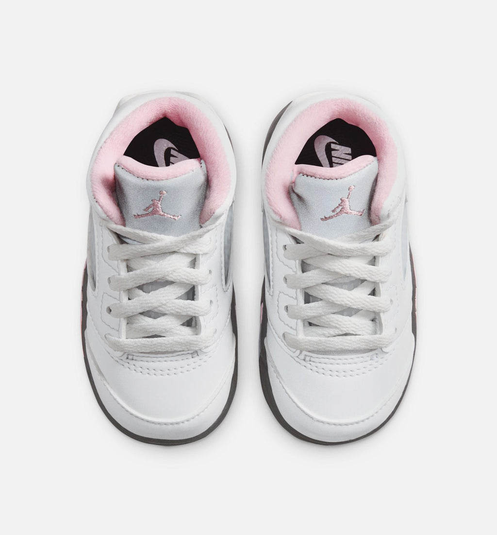 Air Jordan 5 Retro Medium Soft Pink Infant & Toddler Sneakers - White / Black / Medium Soft Pink