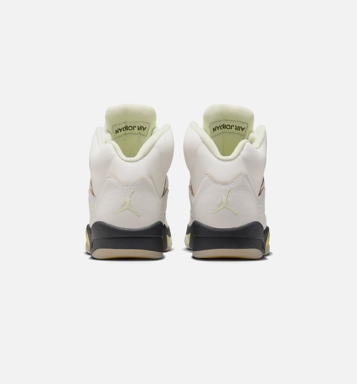 Air Jordan 5 Retro Luminous Green and Sail Women's Sneakers - Sail / Luminous Green / Anthracite