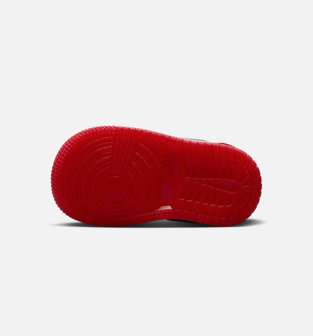 Air Jordan 1 Retro High OG Nails and Grails Infant & Toddler Sneakers - University Red / Metallic Silver