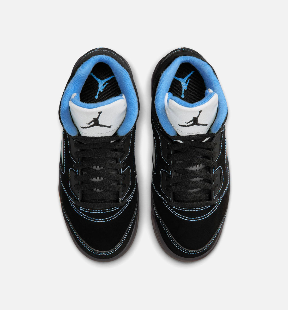 Air Jordan 5 Retro Black Carolina Preschool Sneakers - Black / University Blue / White