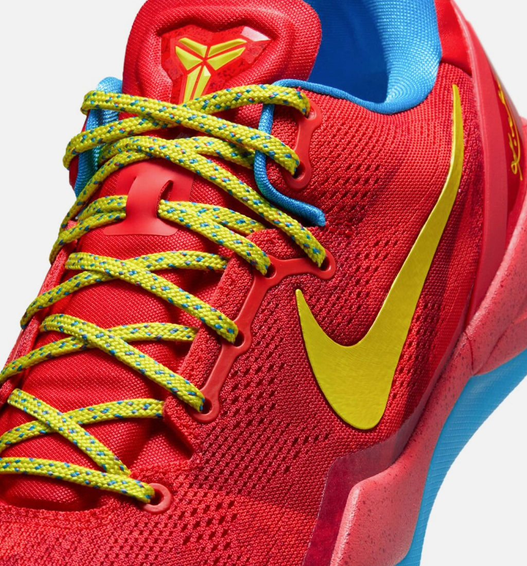 Kobe VIII Protro Year Of The Horse Men's Sneakers - Light Crimson / Vivid Blue / Bright Citron
