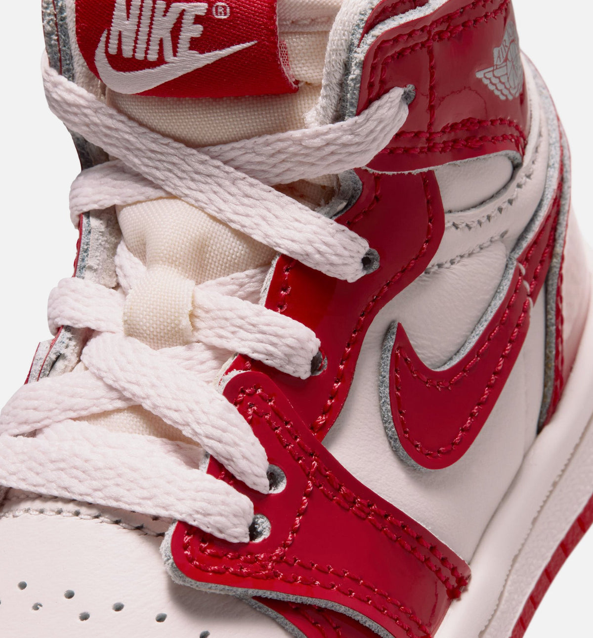 Air Jordan 1 Retro High OG Nails and Grails Infant & Toddler Sneakers - University Red / Metallic Silver