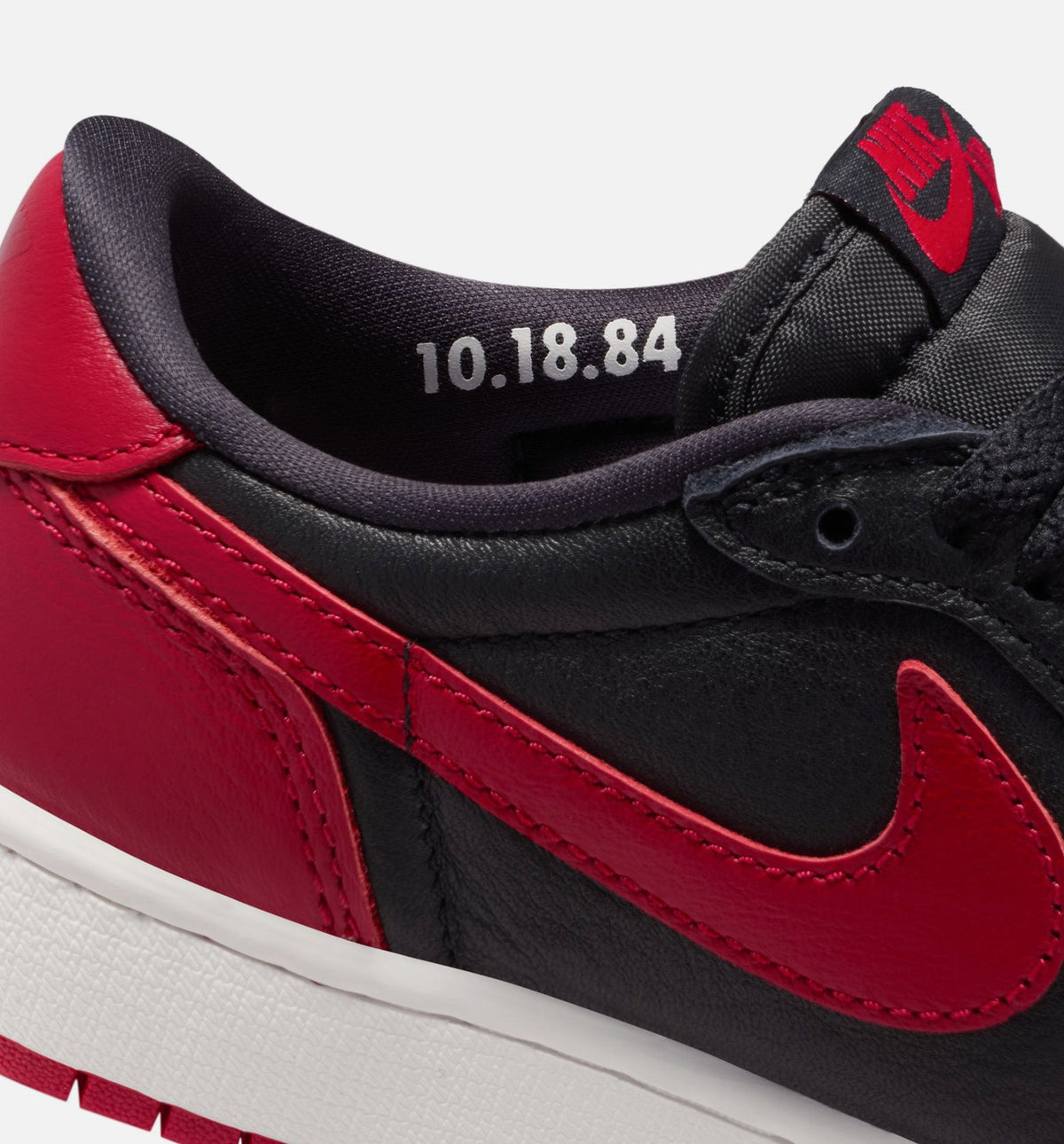Air Jordan 1 Retro Low OG Banned Grade School Sneakers - Black / Black / Varsity Red / Summit White