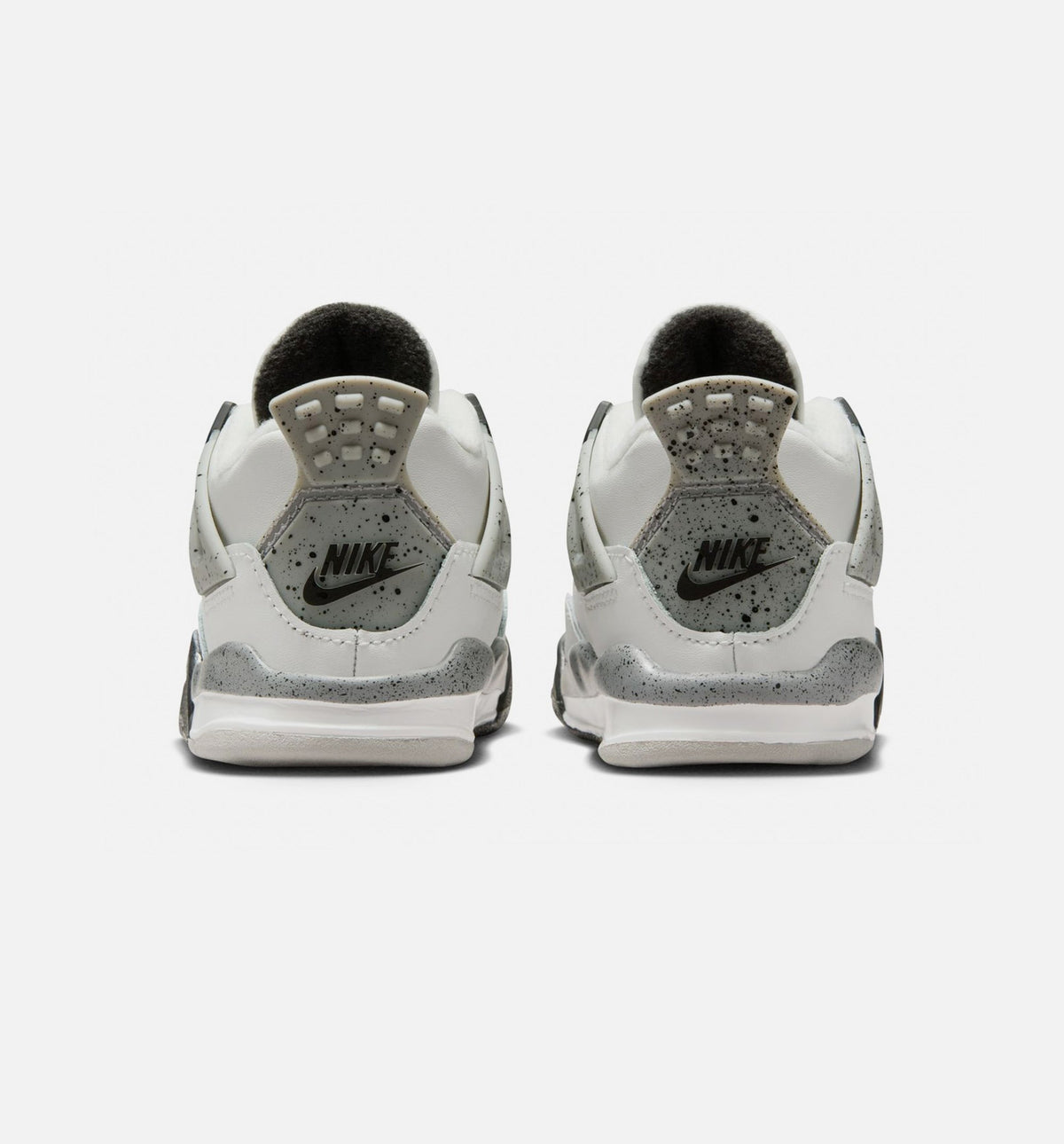 Air Jordan 4 Retro White Cement Infant & Toddler Sneakers - Summit White / Fire Red / Cement Grey / Black