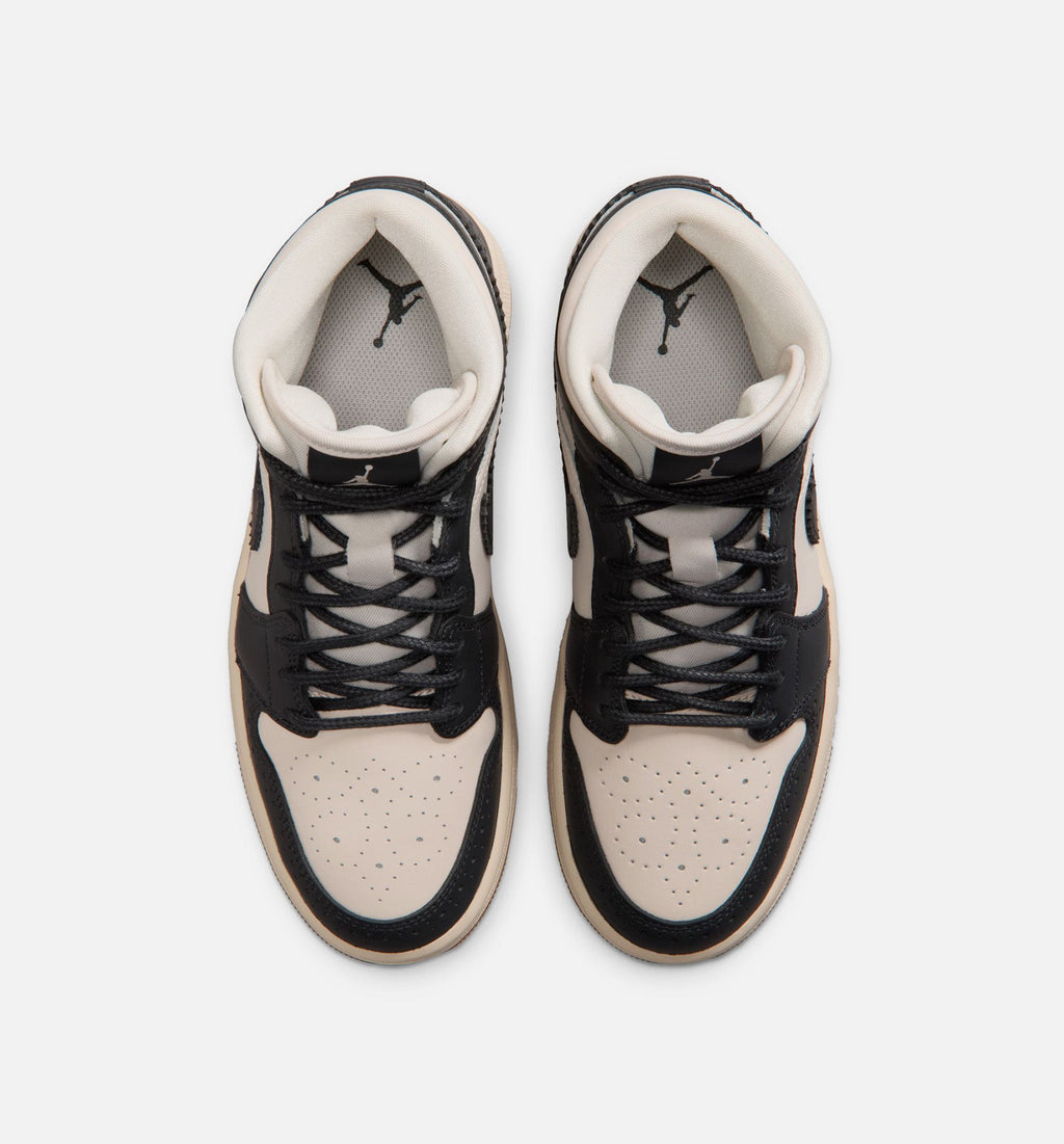 Air Jordan 1 Mid SE Women's Sneakers - Off-Noir / Chalk / Pearl White
