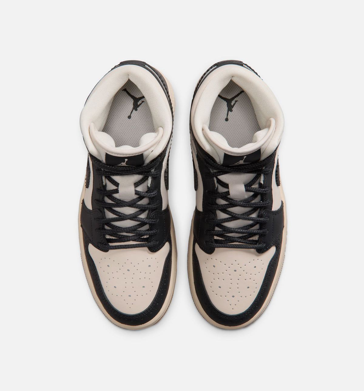 Air Jordan 1 Mid SE Women's Sneakers - Off-Noir / Chalk / Pearl White