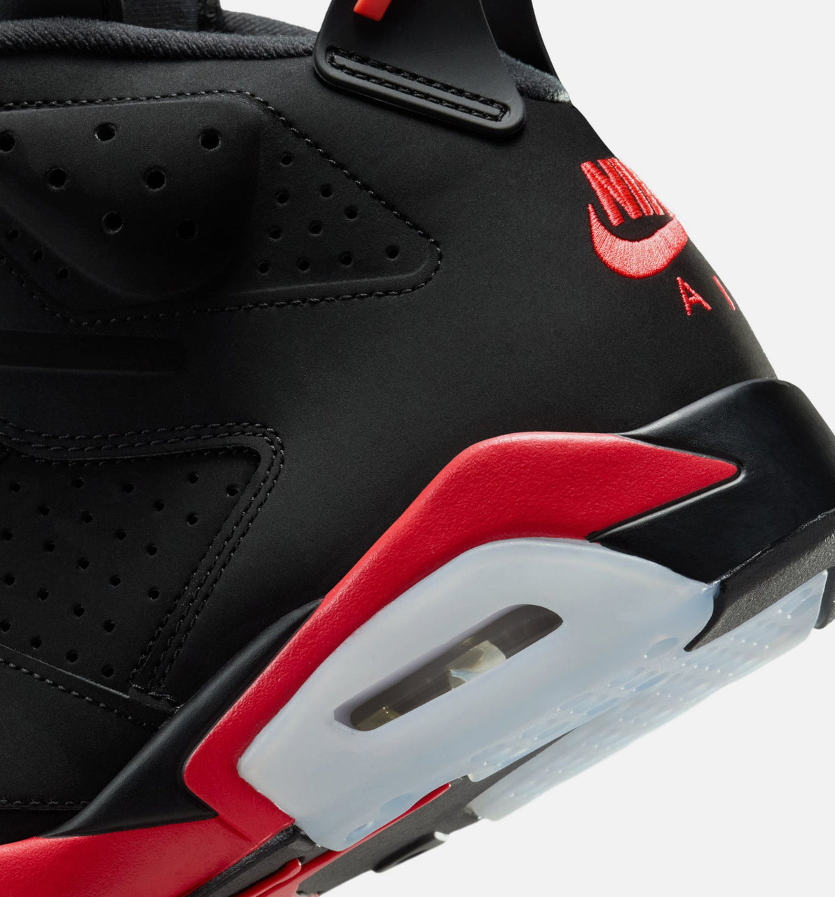Air Jordan 6 Retro Infrared Salesman Men's Sneakers - Black / Light Crimson