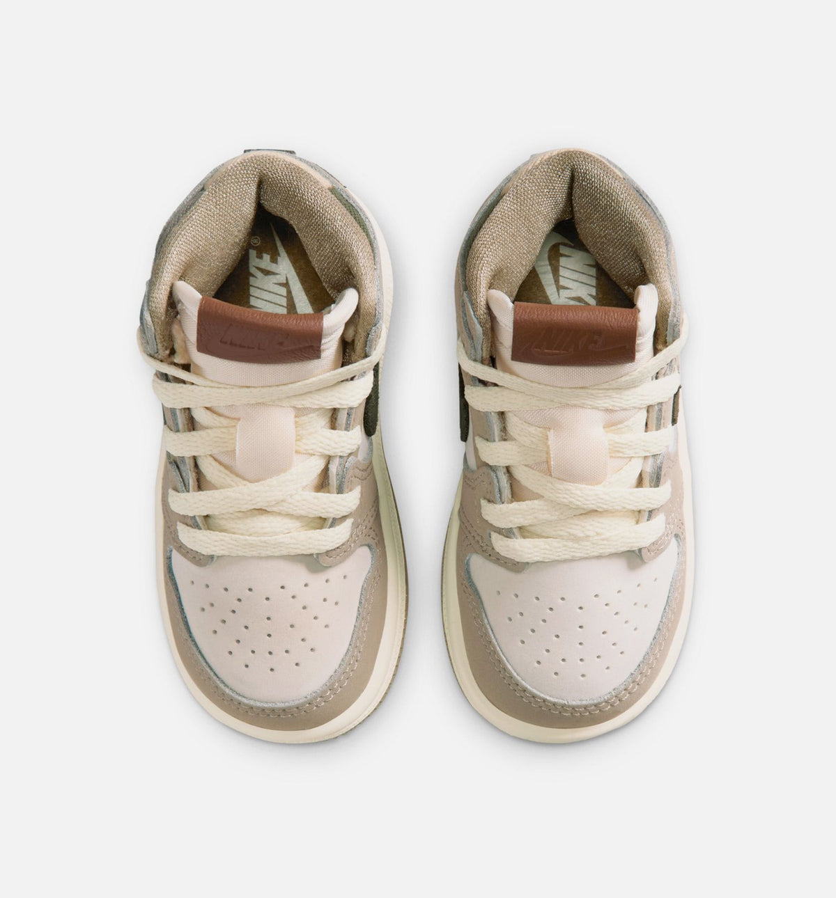 Air Jordan 1 Retro High OG Infant & Toddler Sneakers - Khaki / Sail / Coconut Milk / Cargo Khaki
