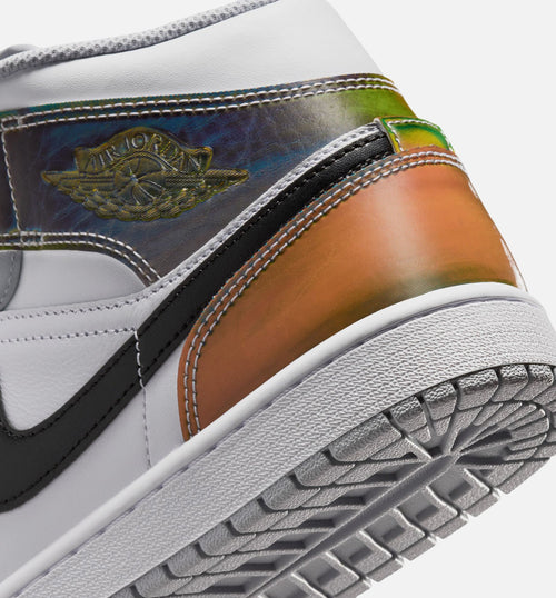 Air Jordan 1 Mid SE Men's Sneakers - Black / White / Wolf Grey