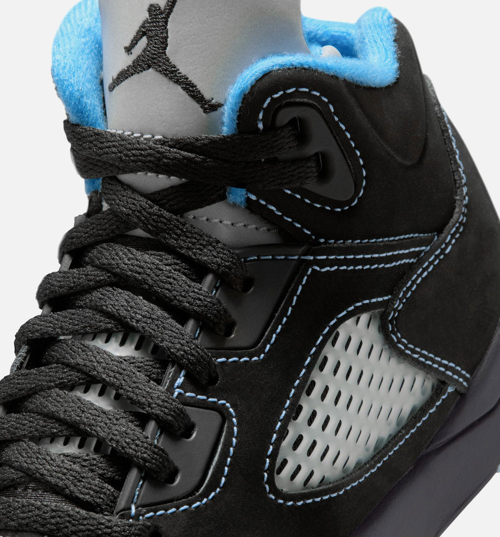 Air Jordan 5 Retro Black Carolina Preschool Sneakers - Black / University Blue / White