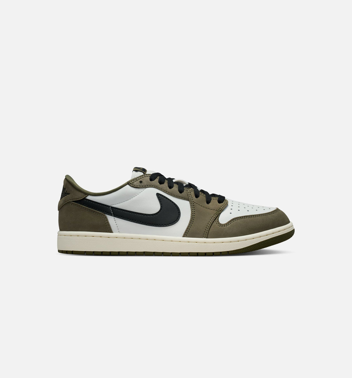 Air Jordan 1 Low OG Men's Sneakers - Medium Olive / Black / Summit White / Sail