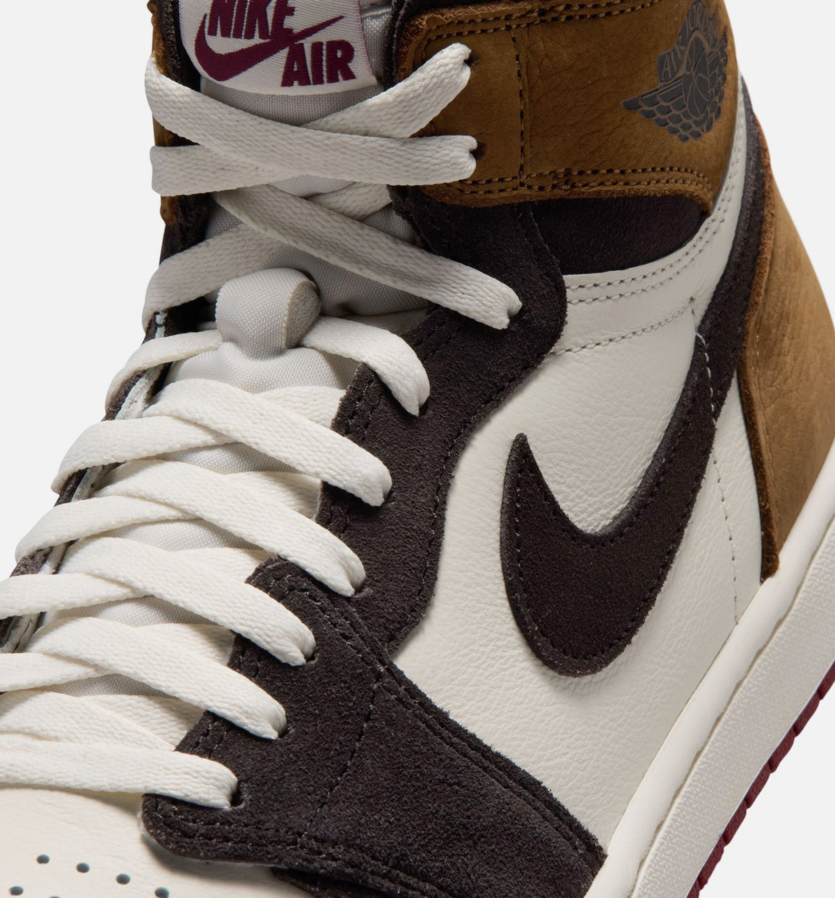 Air Jordan 1 Retro High OG Love Letter Men's Sneakers - Shadow Brown / Team Red / Light British Tan