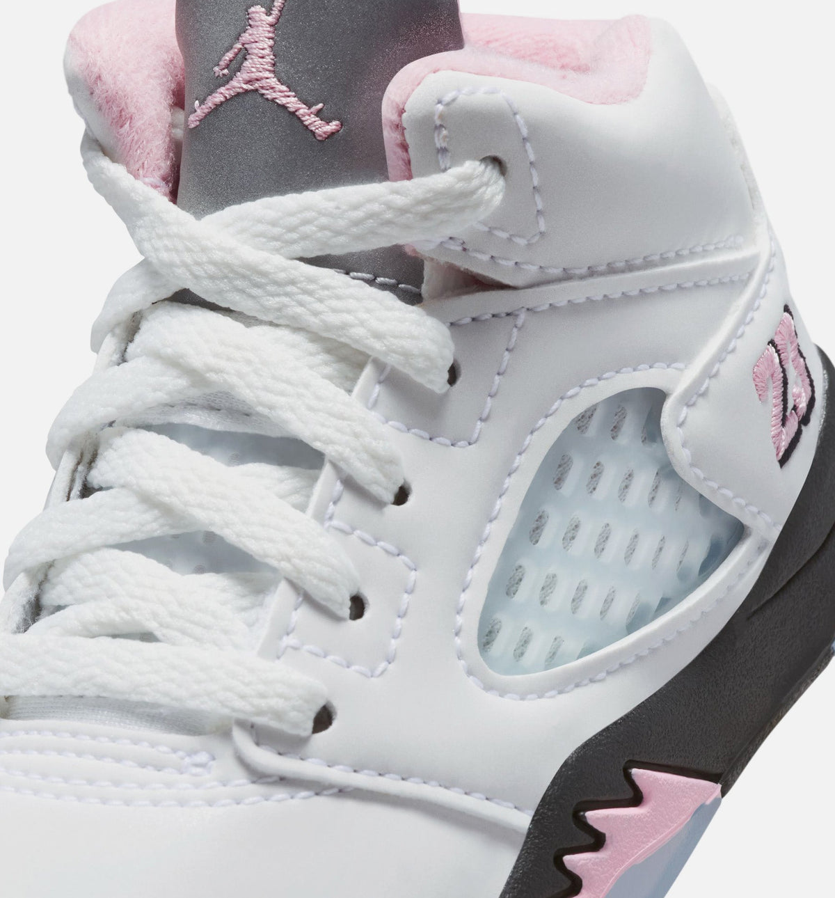 Air Jordan 5 Retro Medium Soft Pink Infant & Toddler Sneakers - White / Black / Medium Soft Pink