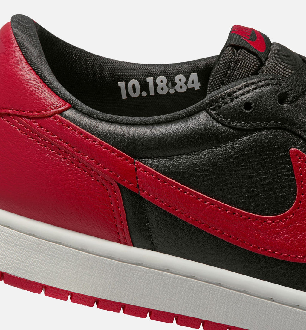Air Jordan 1 Retro Low OG Banned Men's Sneakers - Black / Black / Varsity Red / Summit White
