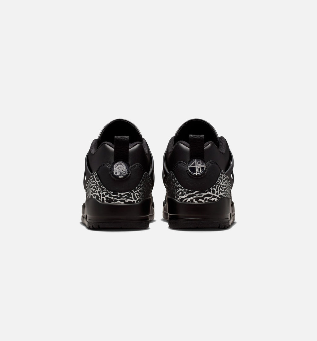 Spizike Low Black Metallic Silver Men's Basketball Shoes - Black / Metallic Silver