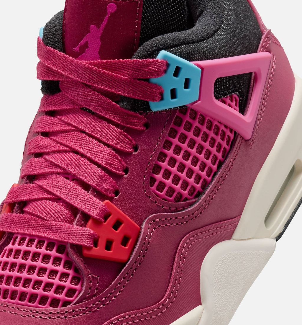 Air Jordan 4 Retro She's A Star Grade School Sneakers - Sweet Beet / Desert Pink / Off Noir / Chalk