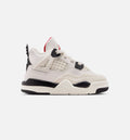 Air Jordan 4 Retro Flight Club Infant & Toddler Sneakers - Sail / Black / University Red