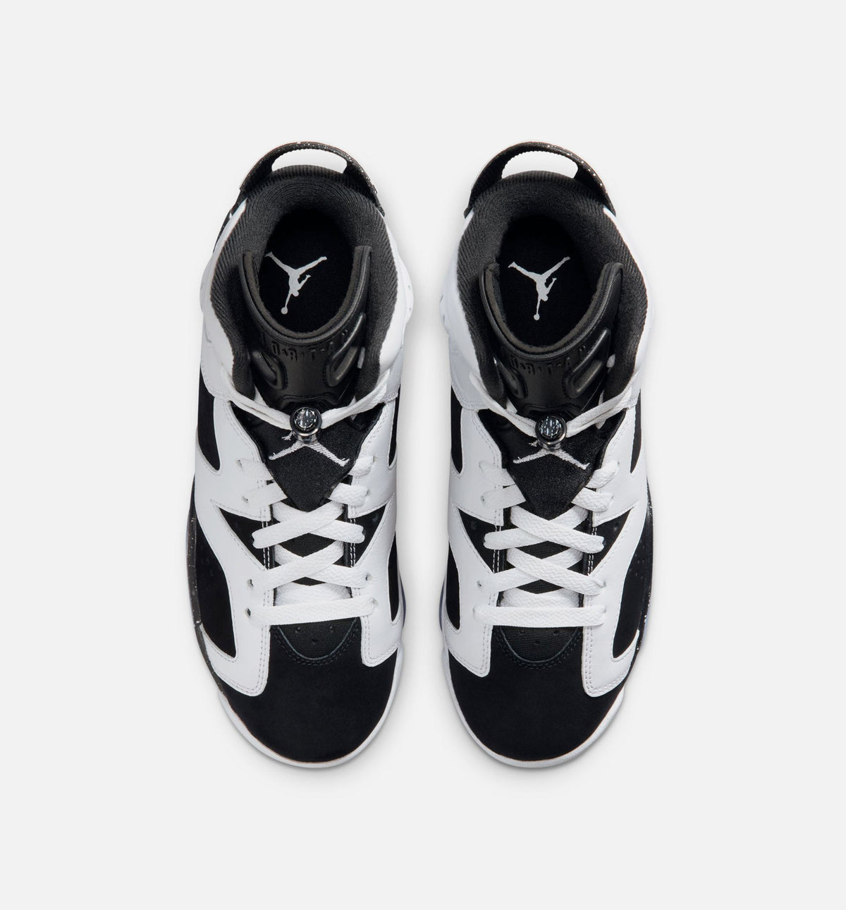 Air Jordan 6 Retro Black and White Grade School Sneakers - Black / White