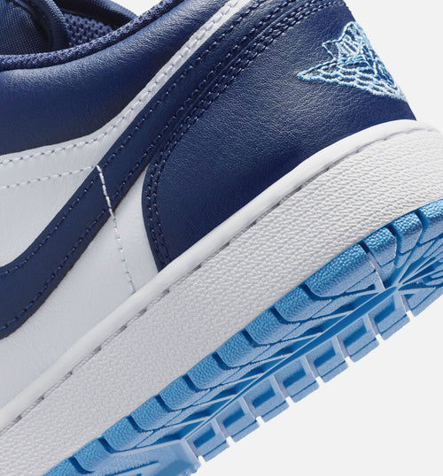Air Jordan 1 Low Grade School Sneakers - Midnight Navy / University Blue