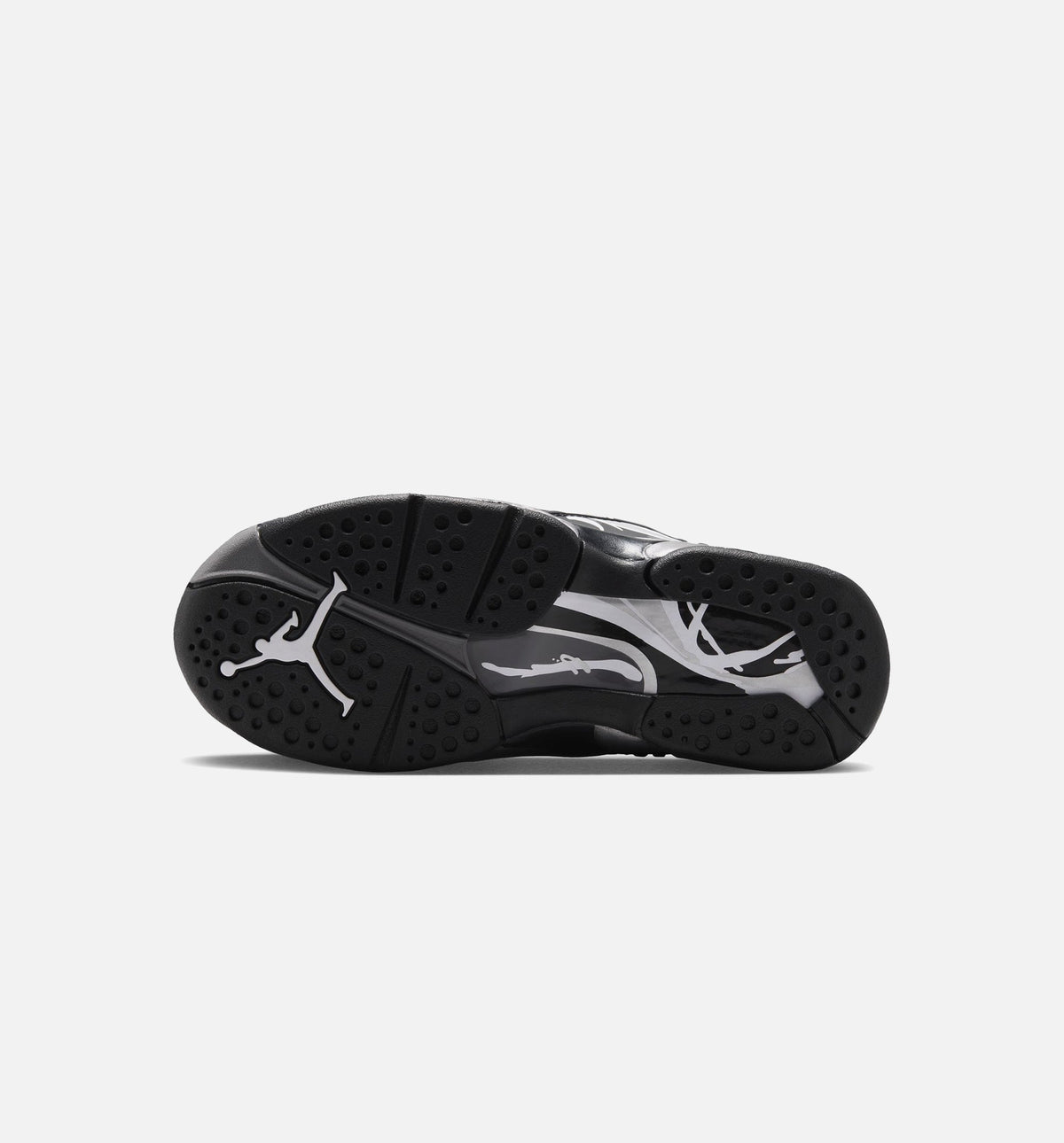 Air Jordan 8 Retro Chrome Grade School Sneakers - Black / White / Light Graphite