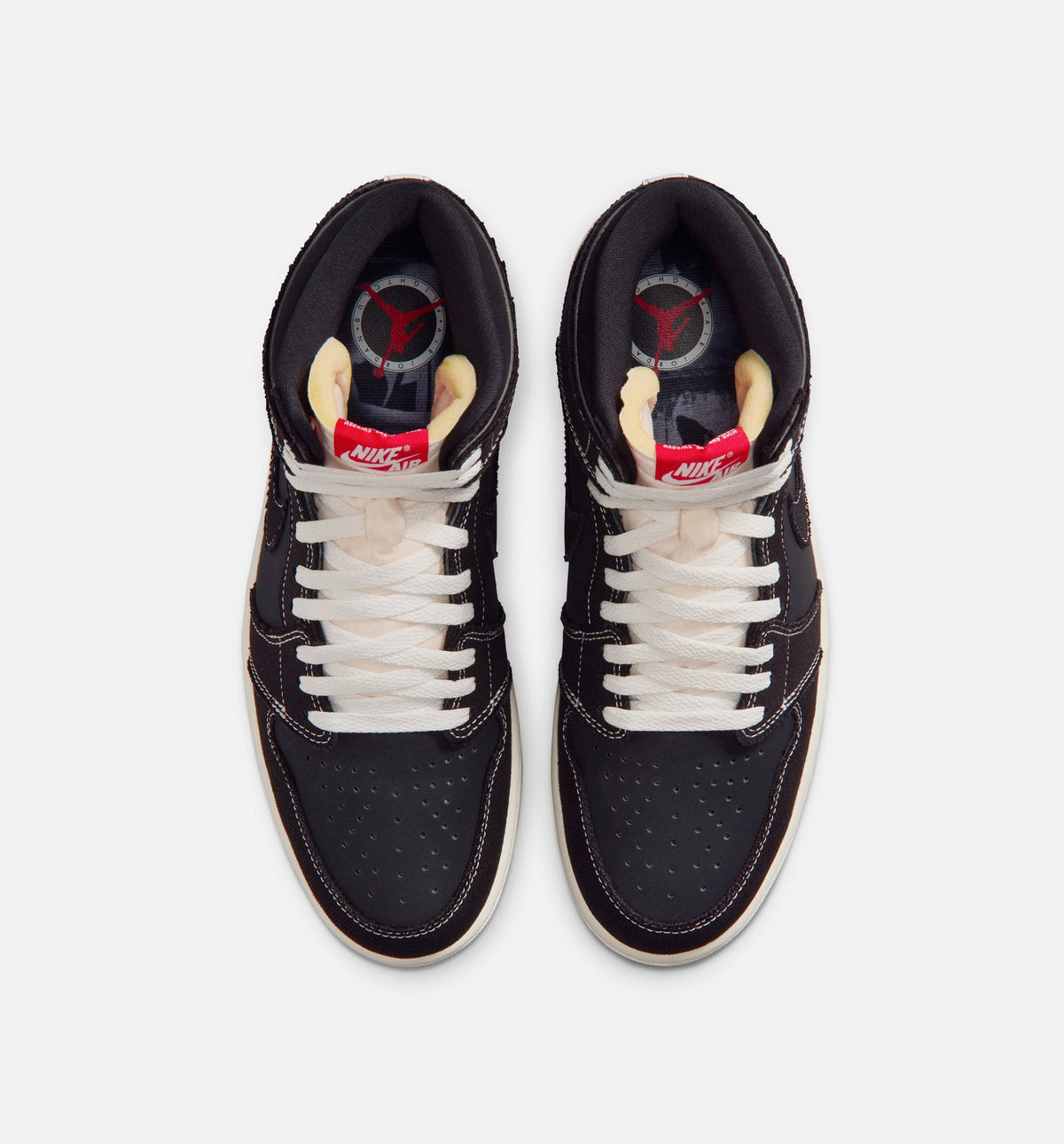 Air Jordan 1 Retro High OG Flight Club Men's Sneakers - Black / University Red / Sail / Gum Medium Brown