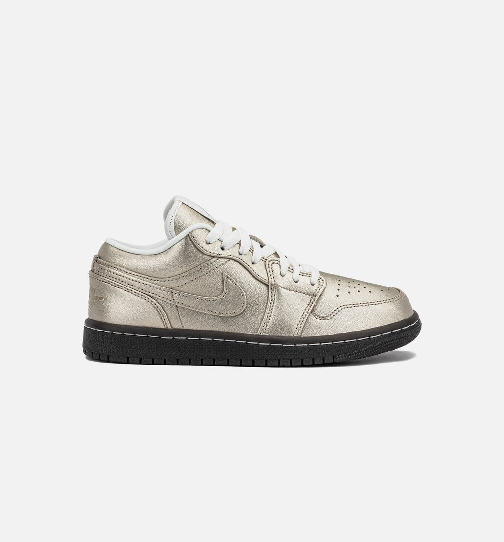 Air Jordan 1 Low SE Metallic Zinc Women's Sneakers - Metallic Zinc / Summit White / Velvet Brown