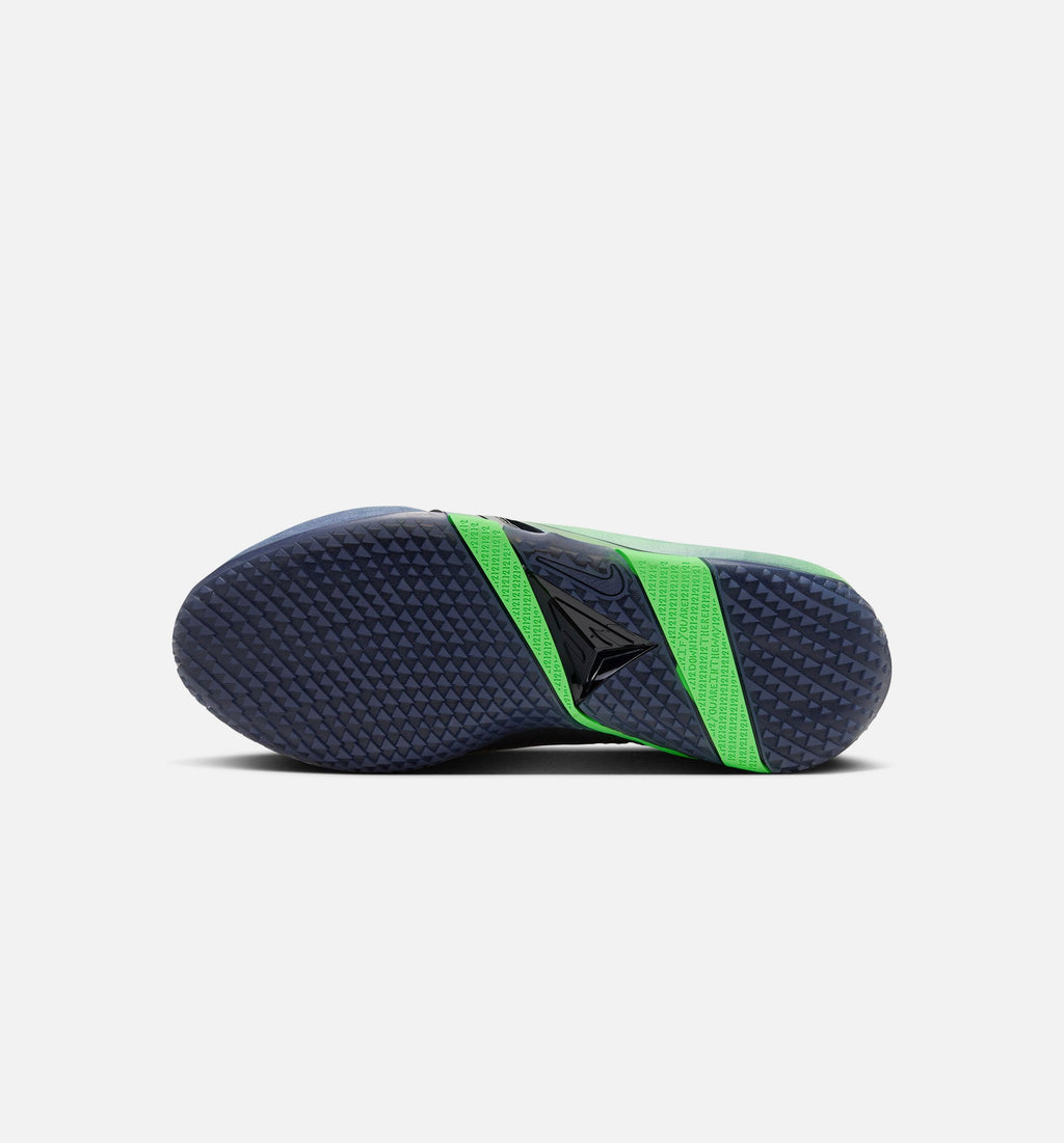 JA 4 Nightmare Men's Sneakers - Obsidian / Black / Voltage Green / Metallic Silver