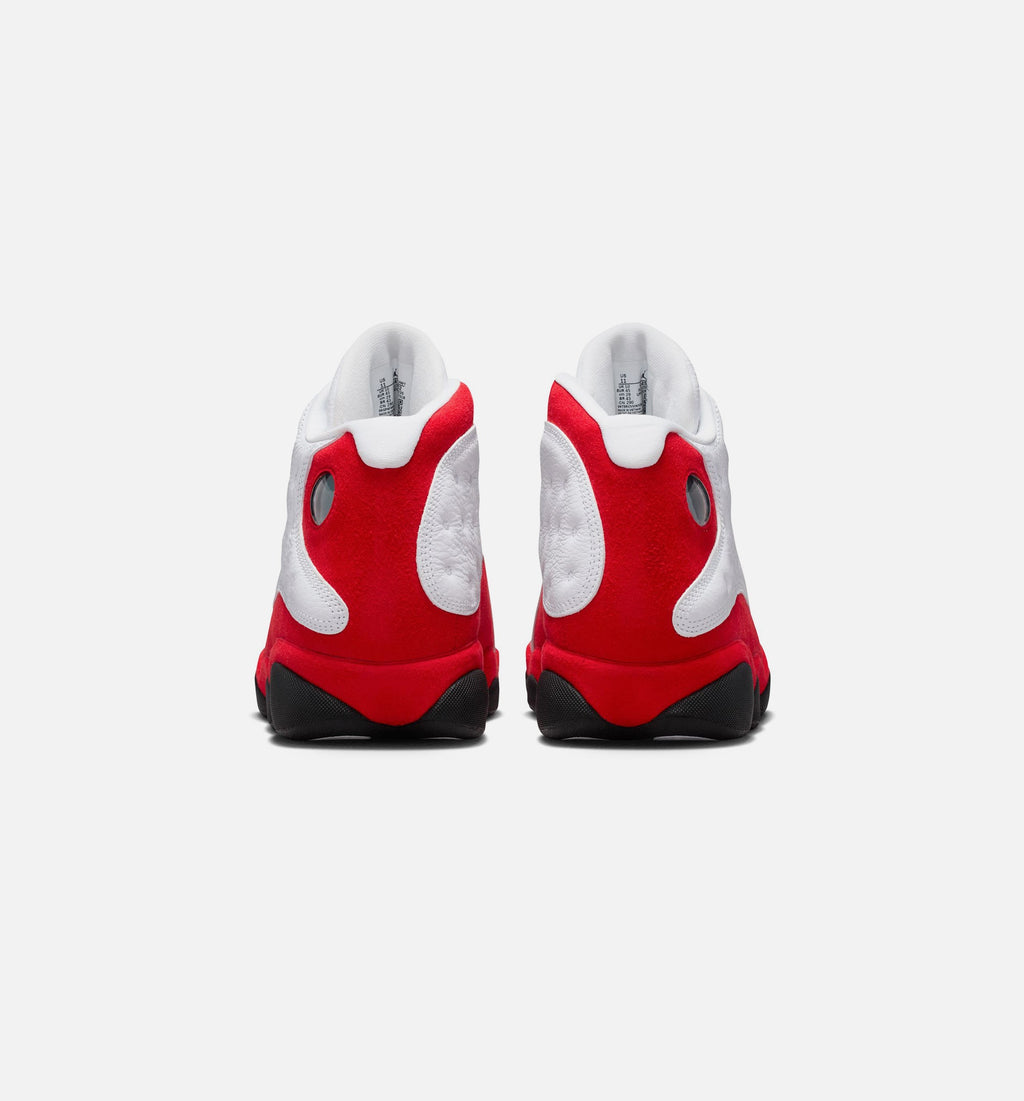 Air Jordan 13 Retro White and University Red Men's Sneakers - White / Black / True Red