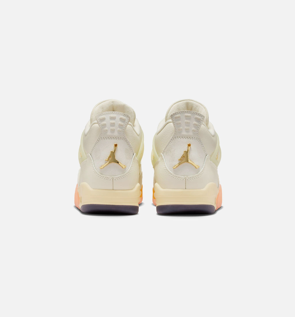 Air Jordan 4 Retro Birds of Paradise Women's Sneakers - Coconut Milk / Metallic Gold / Muslin / Bright Mango / Sundial / Black