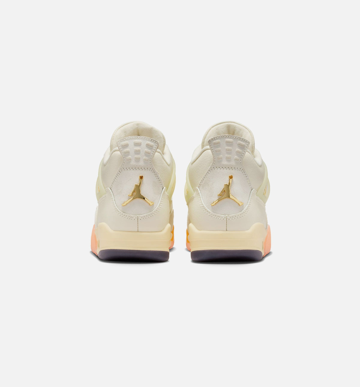 Air Jordan 4 Retro Birds of Paradise Women's Sneakers - Coconut Milk / Metallic Gold / Muslin / Bright Mango / Sundial / Black
