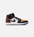 Air Jordan 1 Mid SE Men's Sneakers - True Red / White / Court Purple / Black