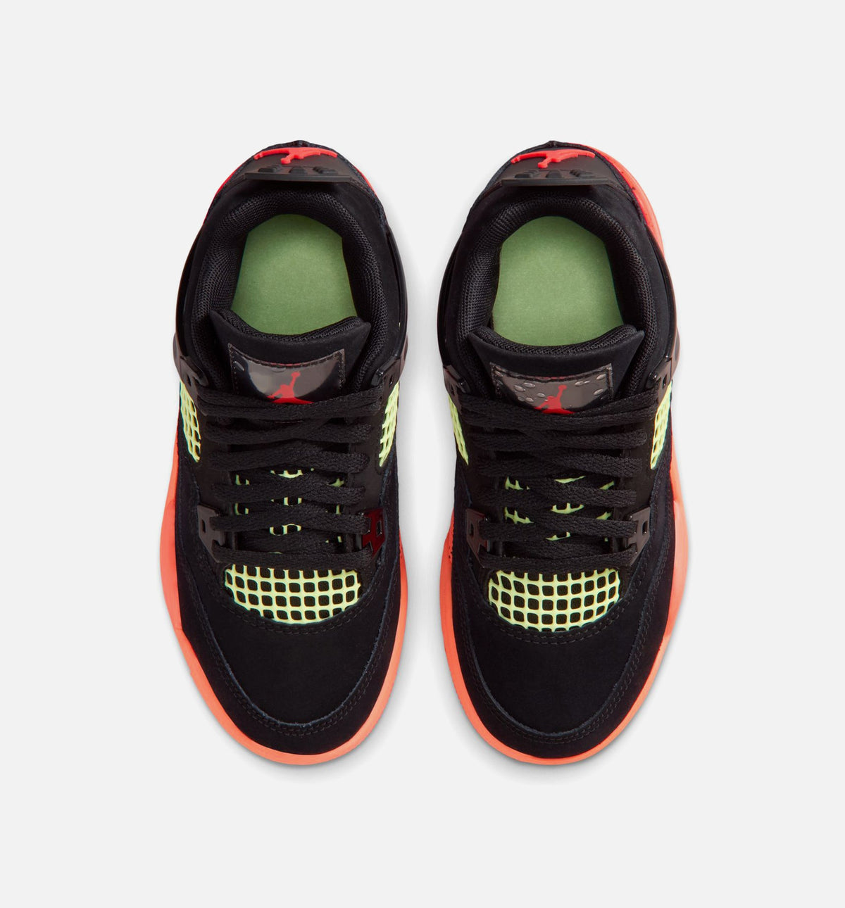 Air Jordan 4 Retro Black Infrared 23 Preschool Sneakers - Black / Infrared 23 / Bright Mango