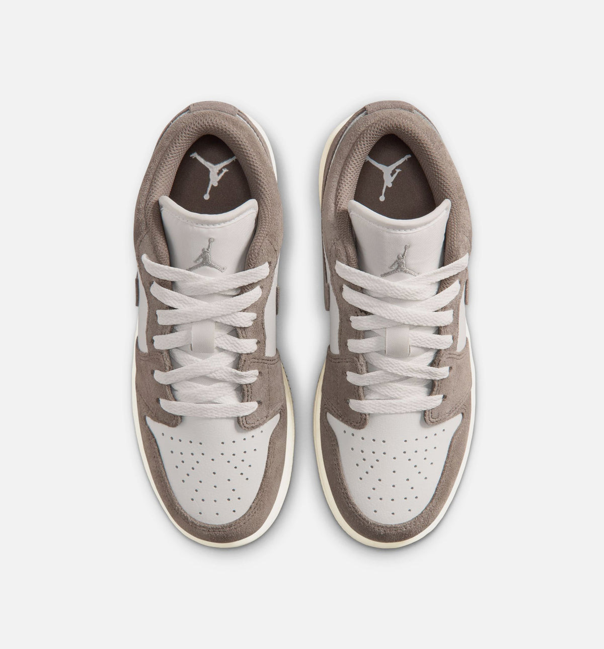 Air Jordan 1 Low Grade School Sneakers - Olive Grey / Enigma Stone / White