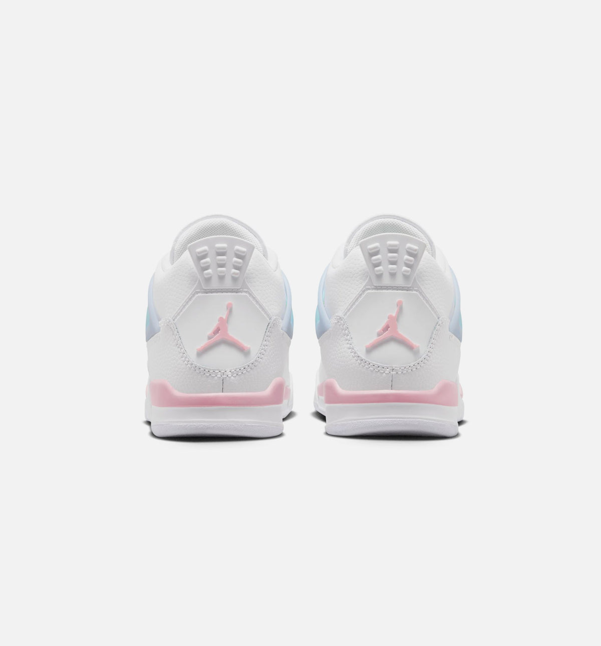 Air Jordan 4 Retro Medium Soft Pink Preschool Sneakers - White / Medium Soft Pink / Half Blue