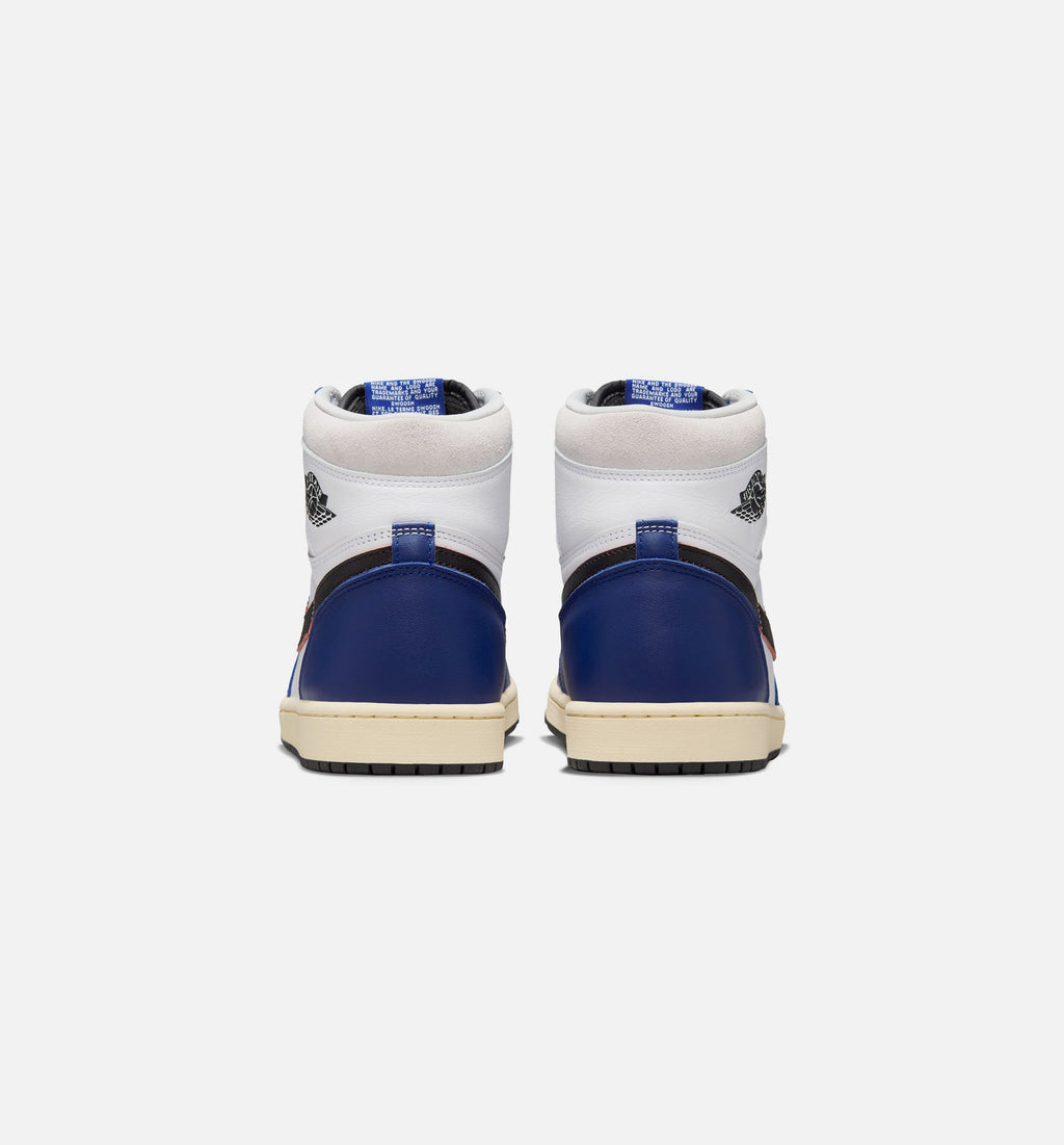 Air Jordan 1 Retro High OG Rare Air Men's Sneakers - White / Black / Neutral Grey / Deep Royal Blue