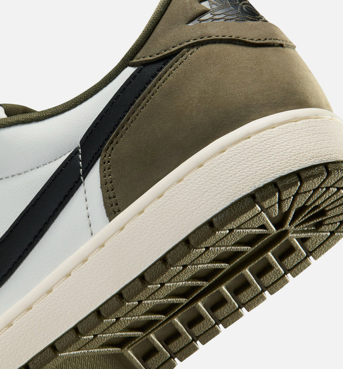 Air Jordan 1 Low OG Men's Sneakers - Medium Olive / Black / Summit White / Sail