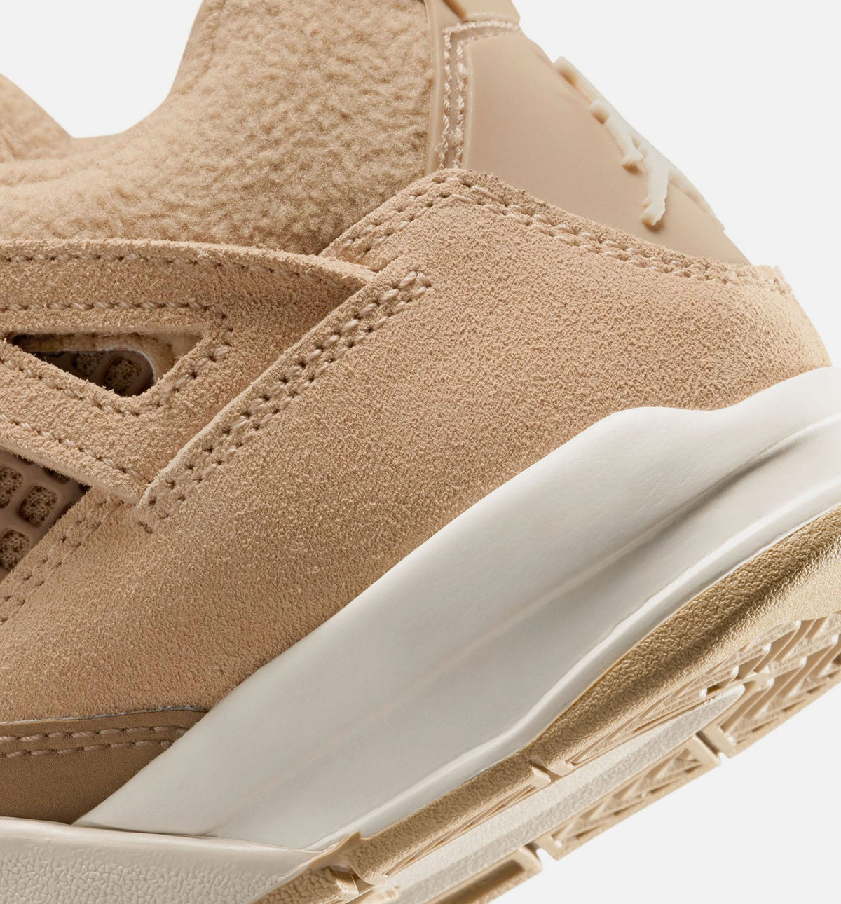 Air Jordan 4 Retro Cozy Girl Preschool Sneakers - Hemp / Light Orewood Brown