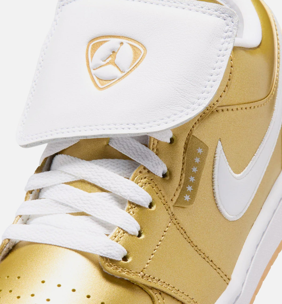 Air Jordan 1 Low Women's Sneakers - Gold / White / Gum Yellow